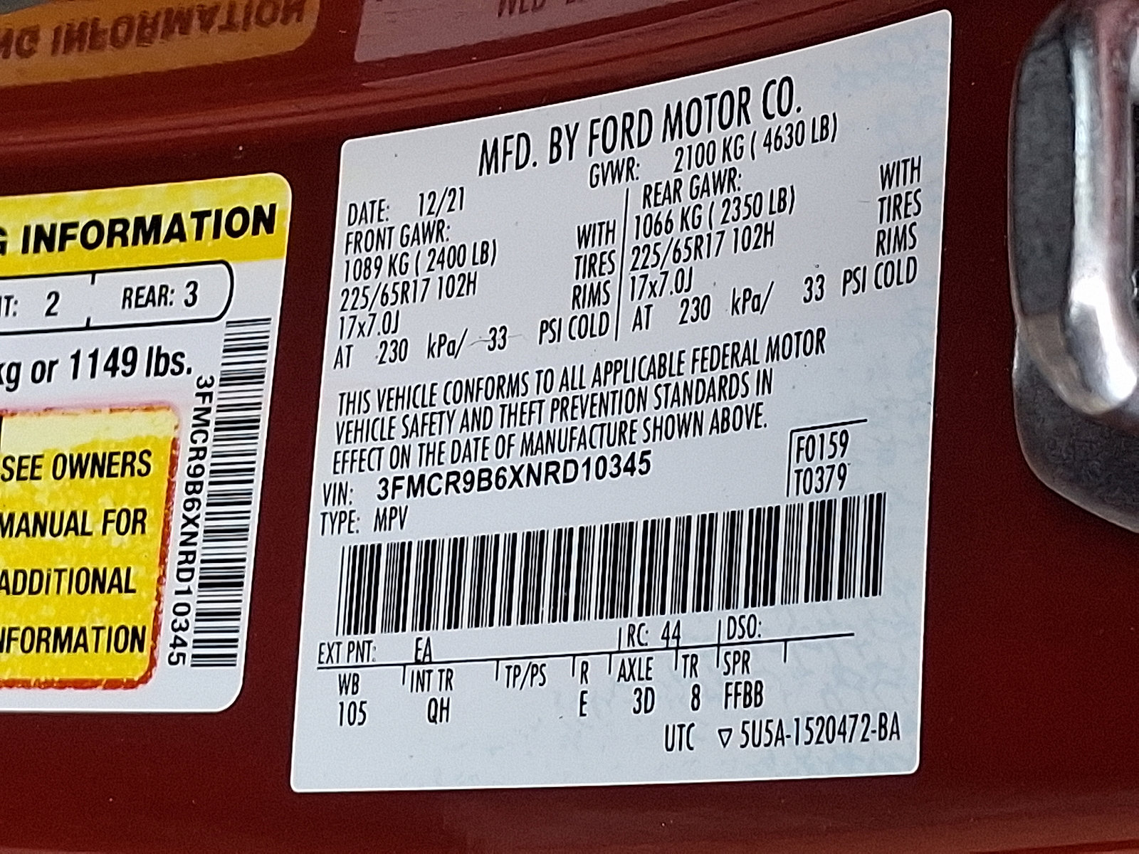 Certified 2022 Ford Bronco Sport Big Bend image 25