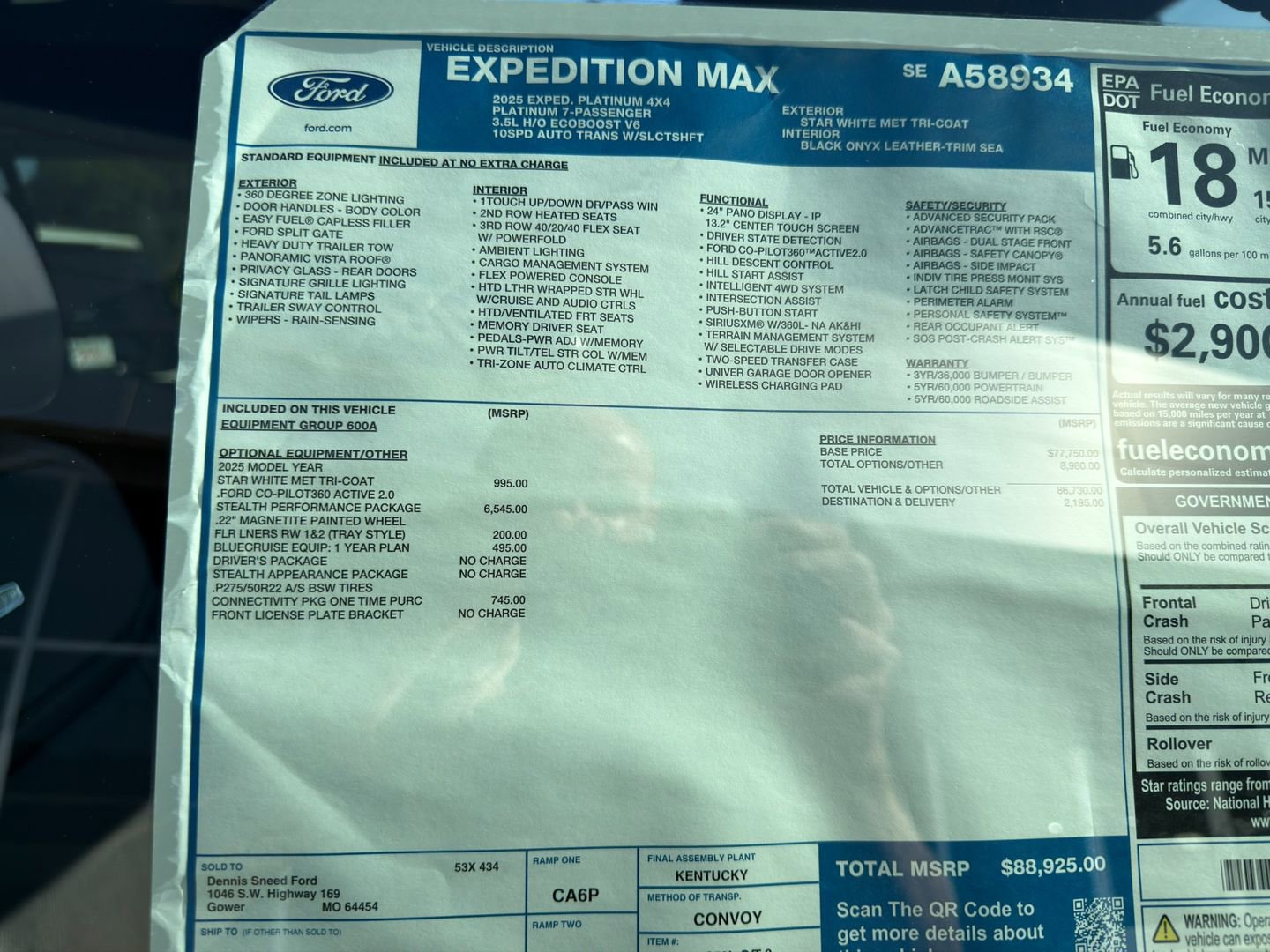 New 2025 Ford Expedition Max Platinum w/ Stealth Performance Package image 9