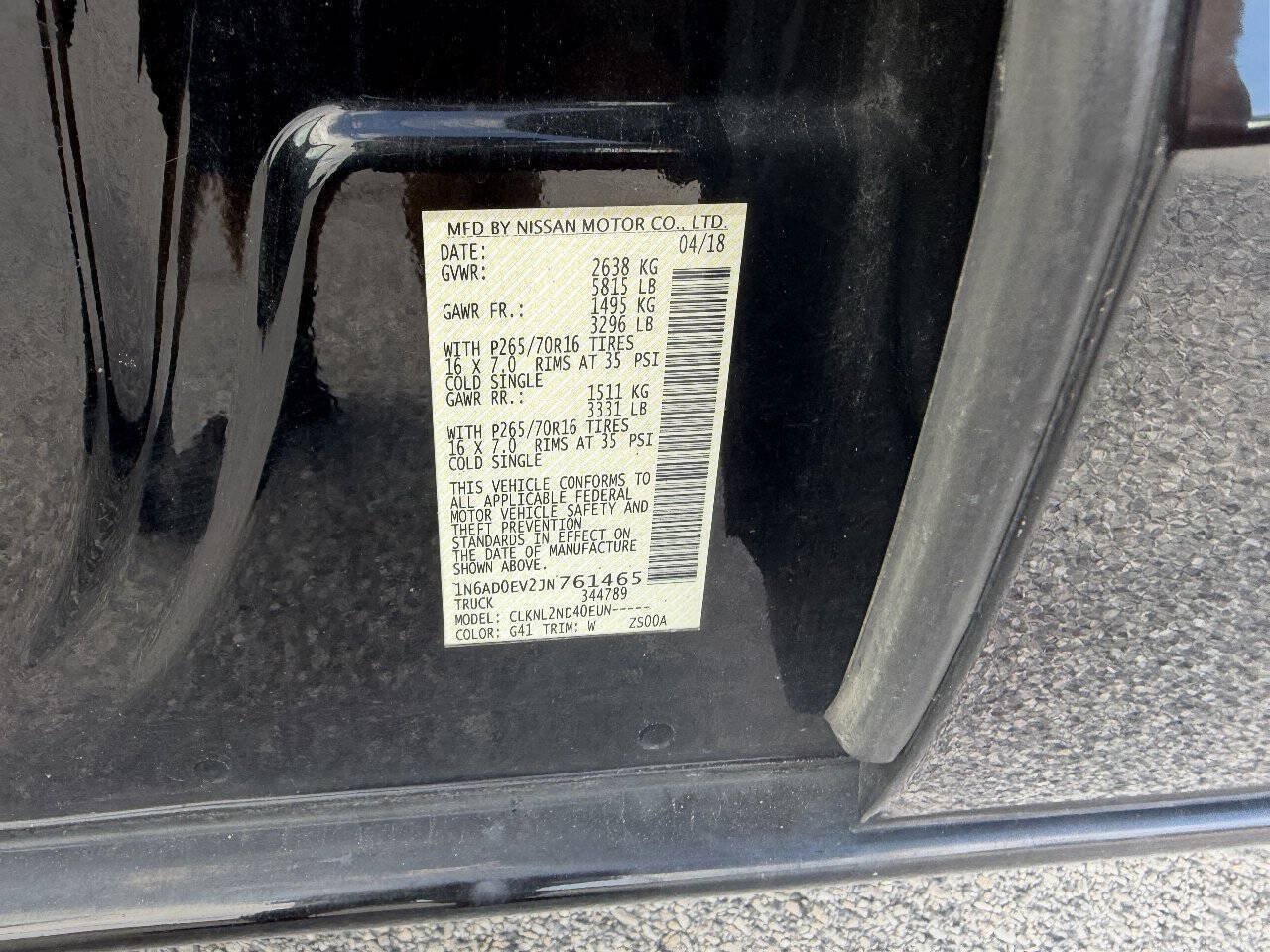 Used 2018 Nissan Frontier SV AWD/4WD image 12