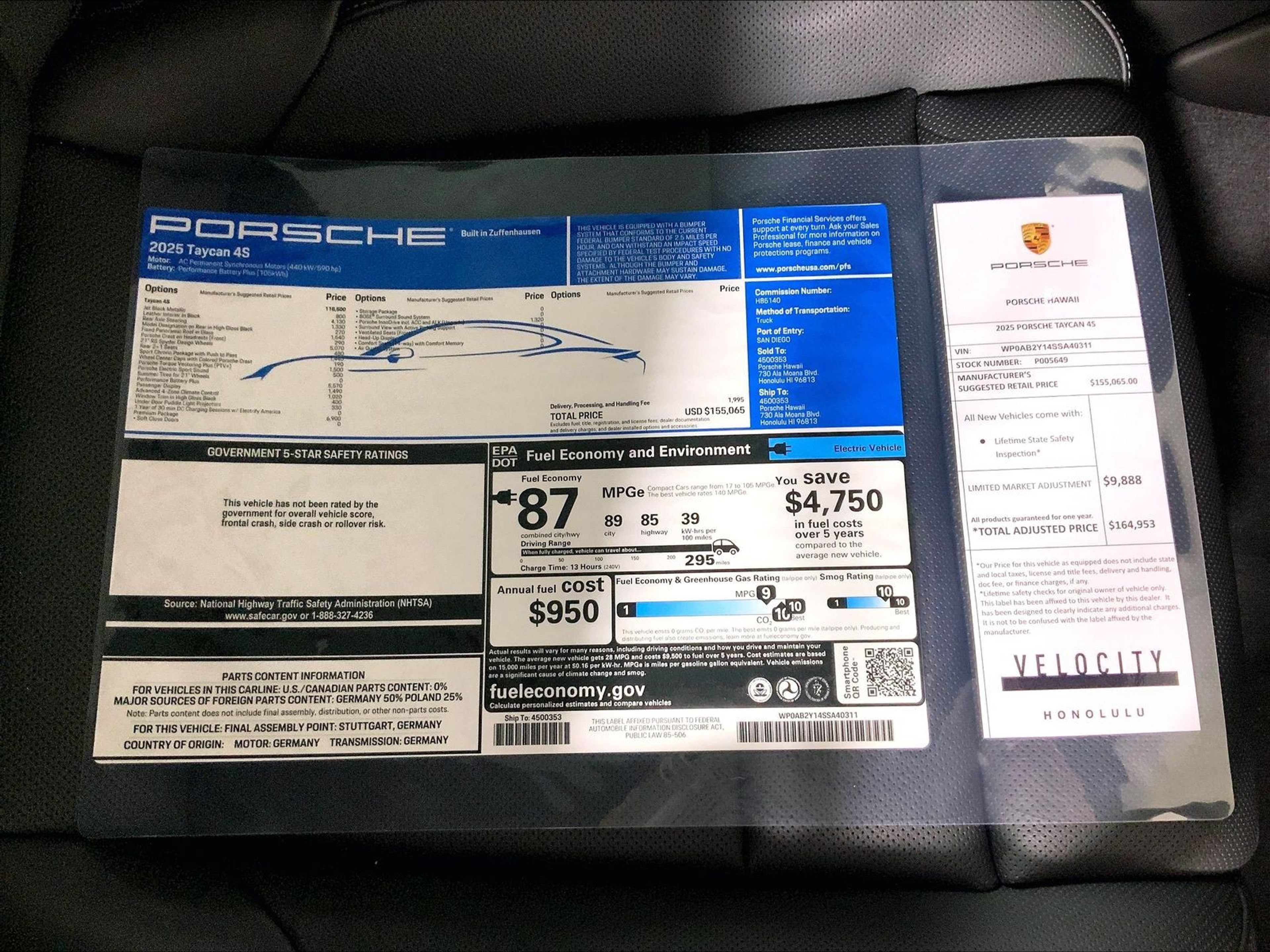 Used 2025 Porsche Taycan 4S AWD/4WD image 16