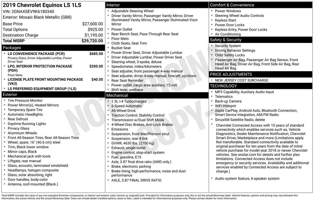 Used 2019 Chevrolet Equinox LS w/ LS Convenience Package AWD/4WD image 17