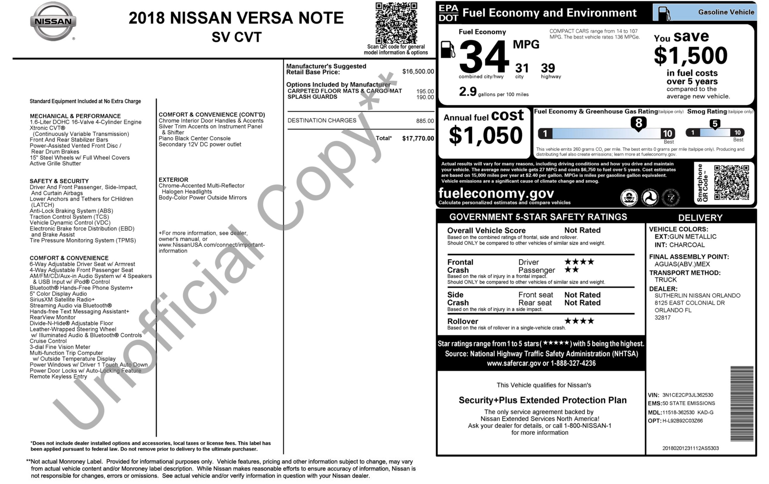Used 2018 Nissan Versa Note SV FWD image 5