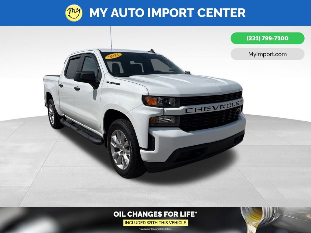 Used 2021 Chevrolet Silverado 1500 Custom w/ LPO, Dark Essentials Package
