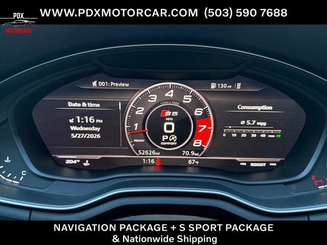Used 2018 Audi S5 Premium Plus w/ Navigation Package AWD/4WD image 17