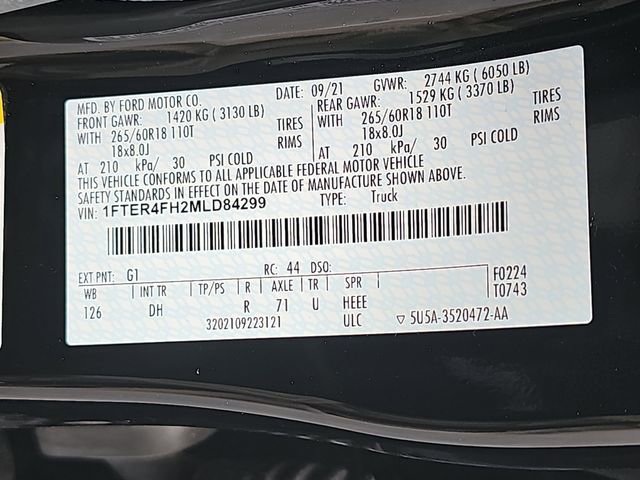 Used 2021 Ford Ranger Lariat w/ Equipment Group 501A High image 35