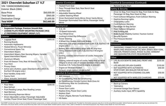 Used 2021 Chevrolet Suburban LT image 5