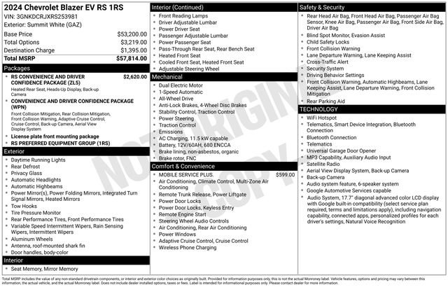 Used 2024 Chevrolet Blazer EV RS AWD/4WD image 6