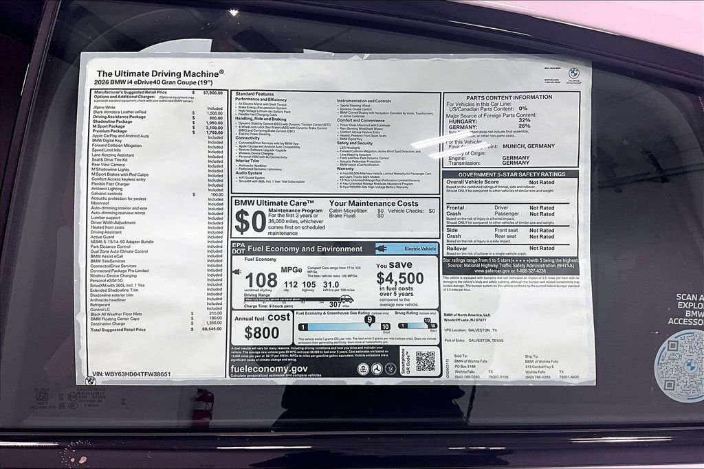 New 2026 BMW i4 eDrive40 w/ M Sport Package image 33