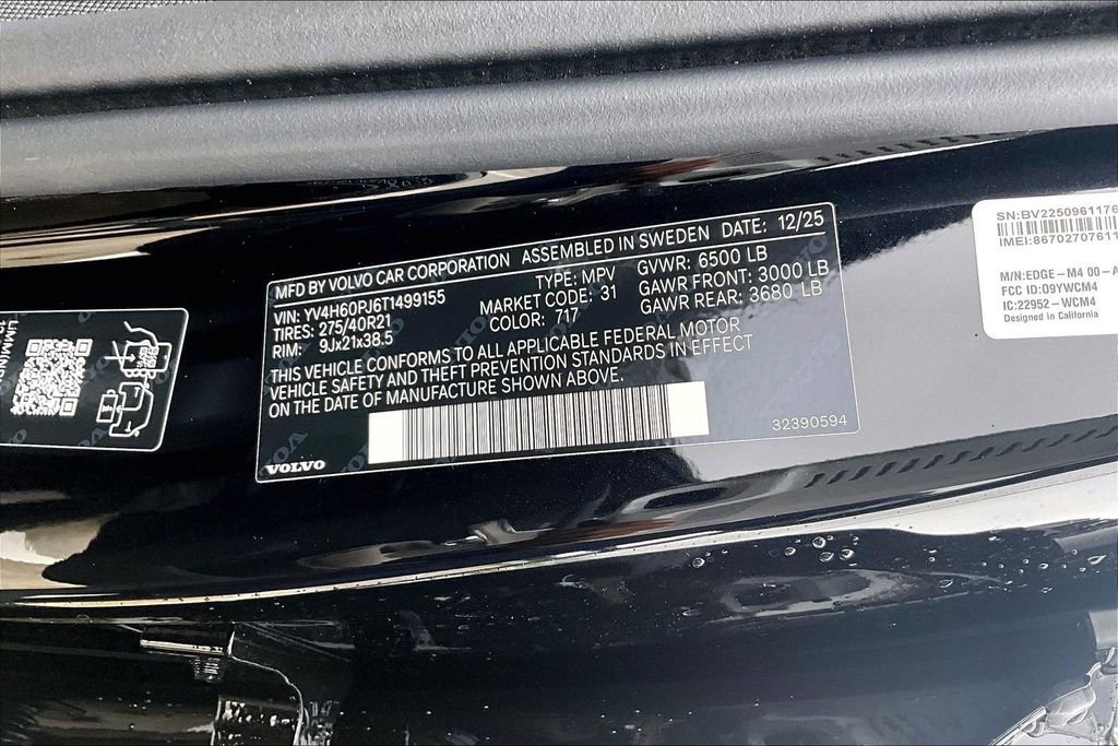 New 2026 Volvo XC90 T8 Core w/ Protection Package Premier image 36