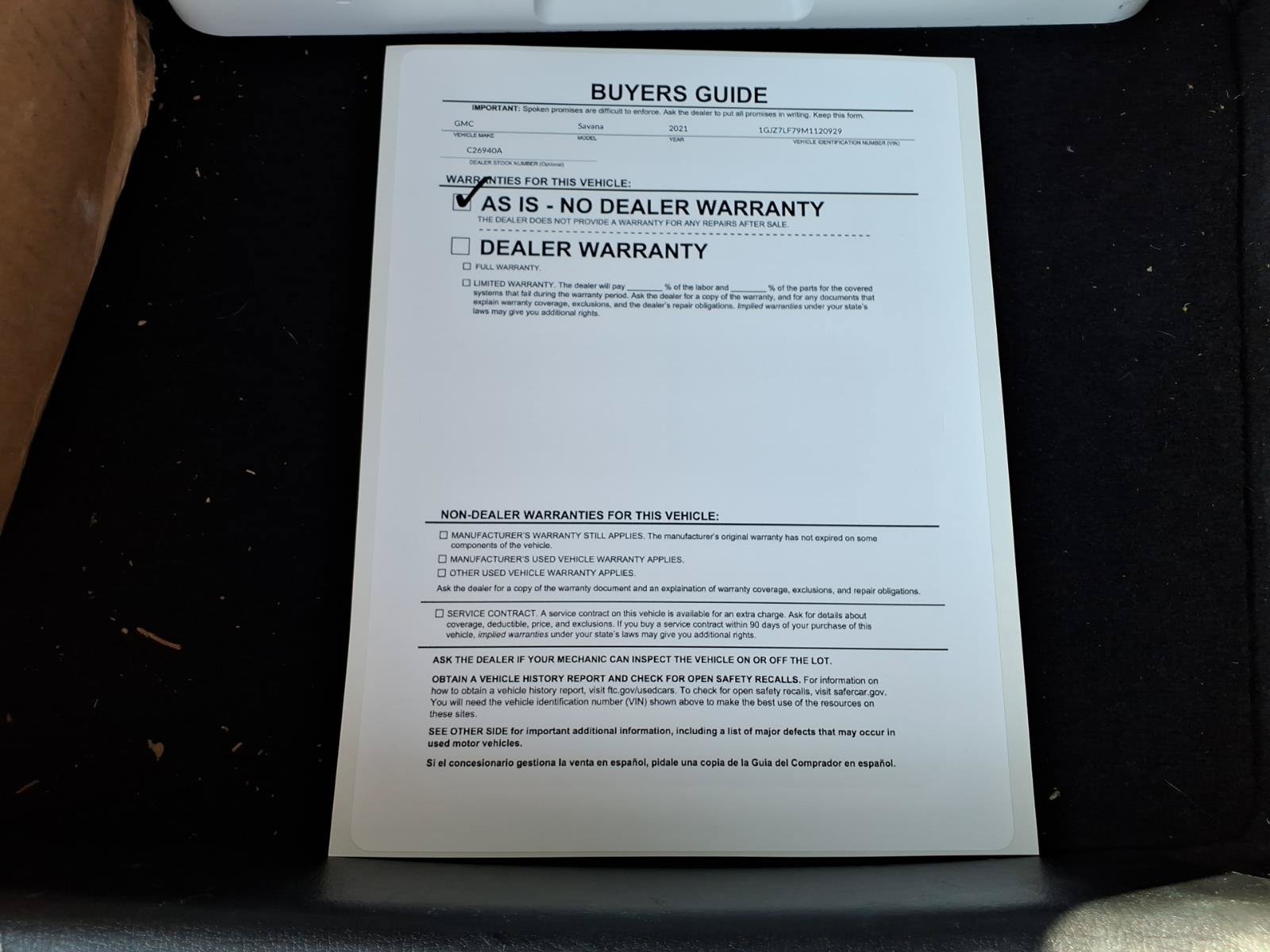 Used 2021 GMC Savana 3500 LS w/ Chrome Appearance Package RWD image 34