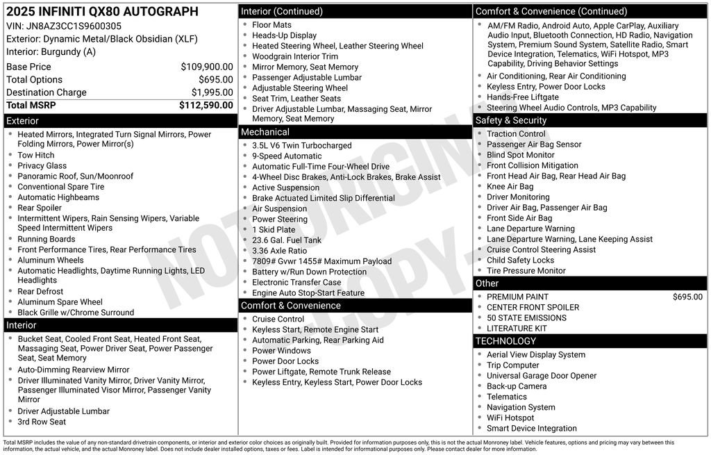 Certified 2025 INFINITI QX80 Autograph image 28