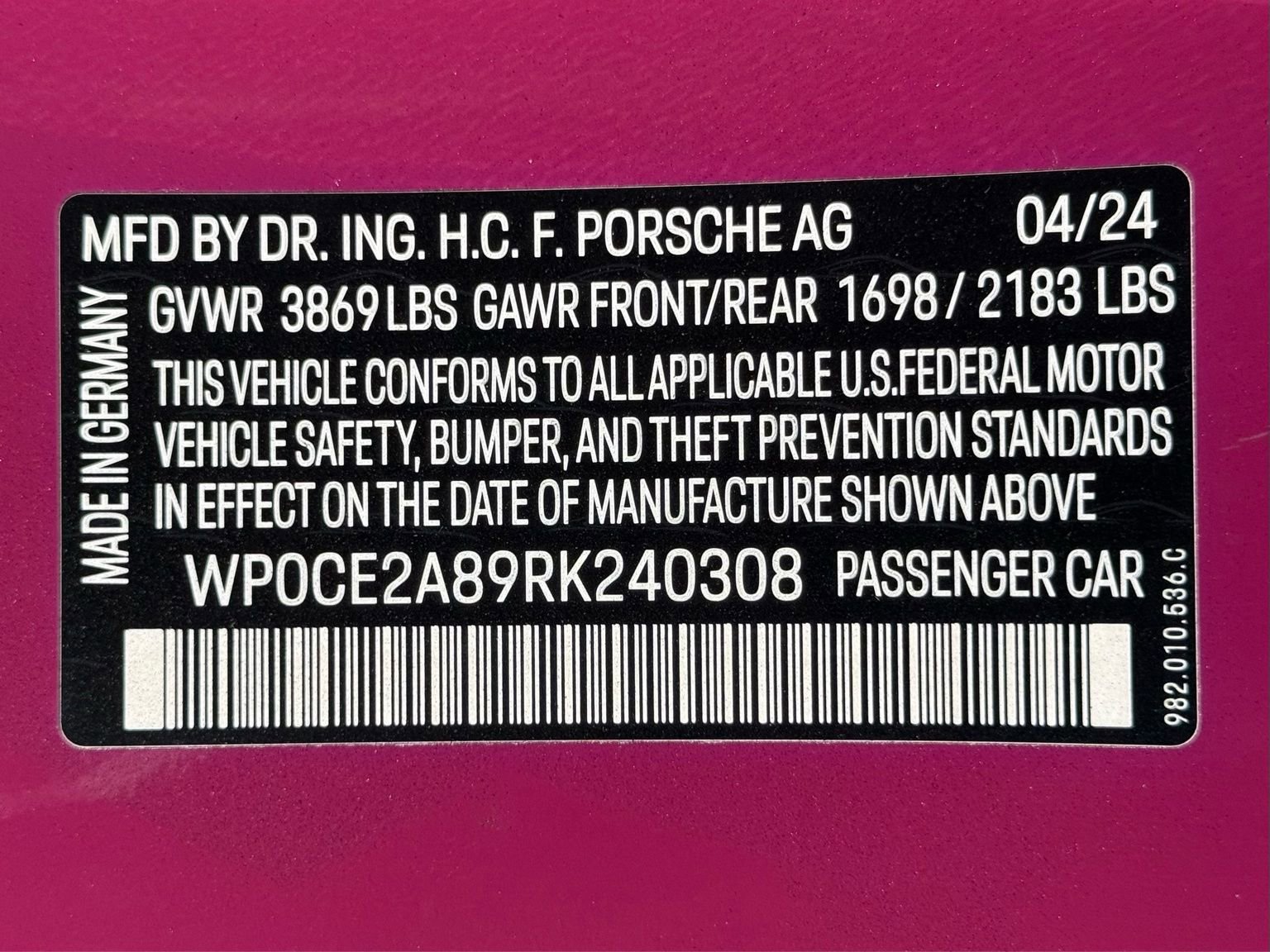 Certified 2024 Porsche 718 Boxster Spyder RS image 35