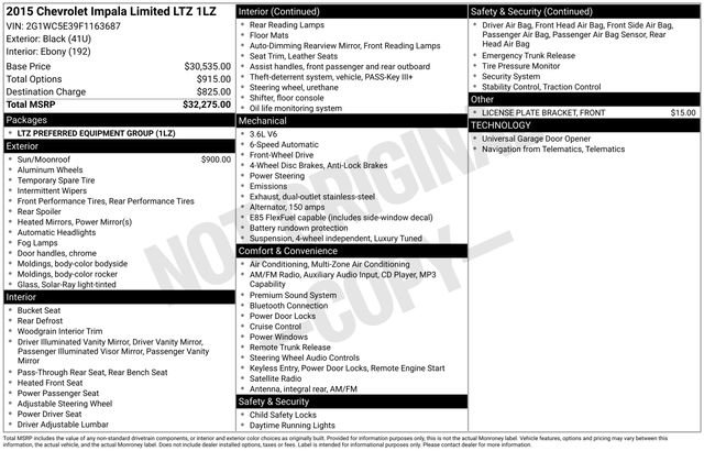 Used 2015 Chevrolet Impala LTZ image 13