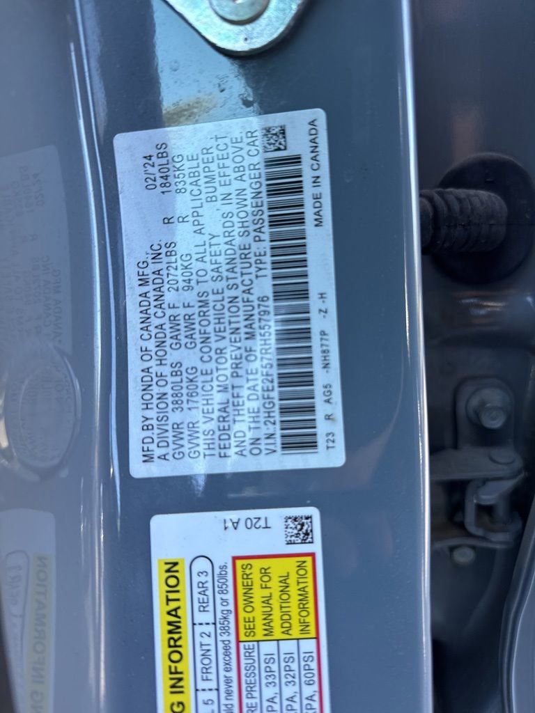 Certified 2024 Honda Civic Sport image 22