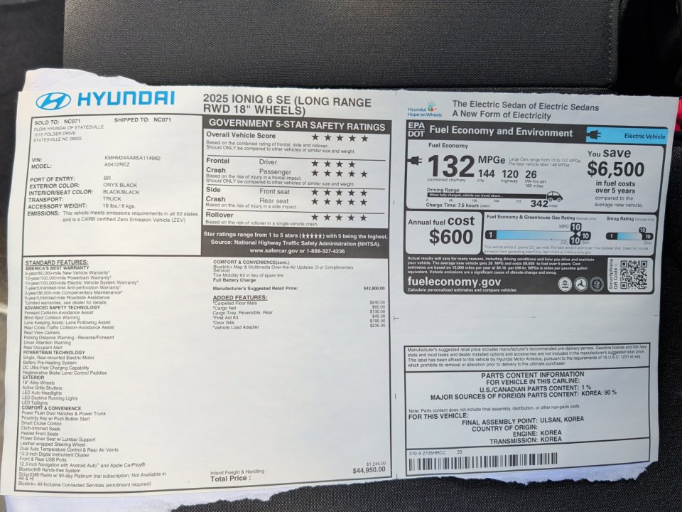 New 2025 Hyundai Ioniq 6 SE image 33