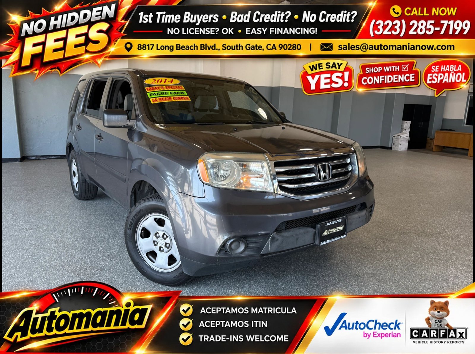 Used 2014 Honda Pilot LX image 1