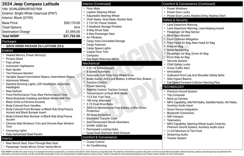 Certified 2024 Jeep Compass Latitude AWD/4WD image 33