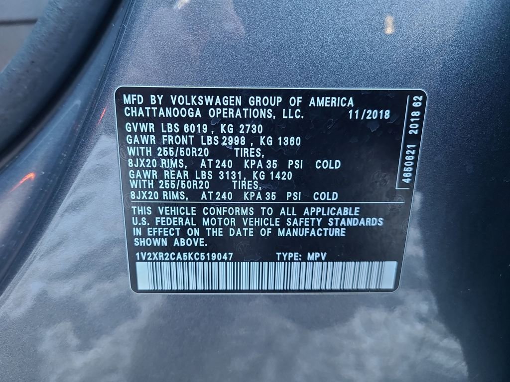 Used 2019 Volkswagen Atlas SE w/ Towing Package image 43