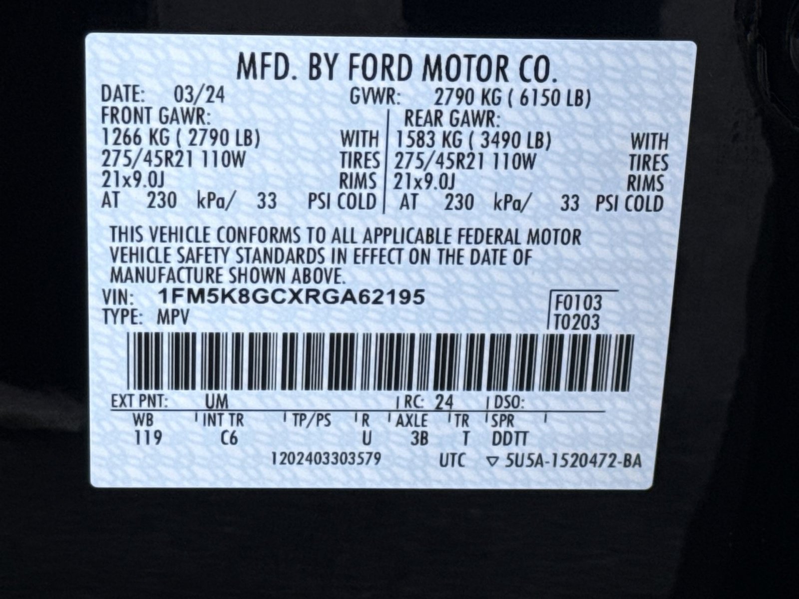 Used 2024 Ford Explorer ST w/ Equipment Group 401A AWD/4WD image 29