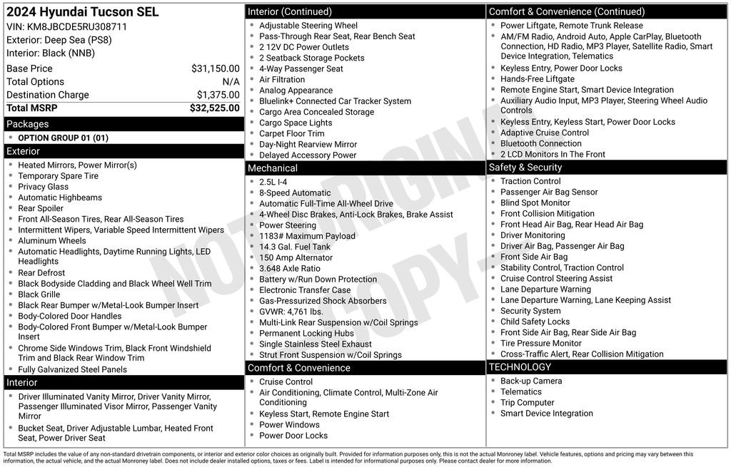 Certified 2024 Hyundai Tucson SEL AWD/4WD image 57