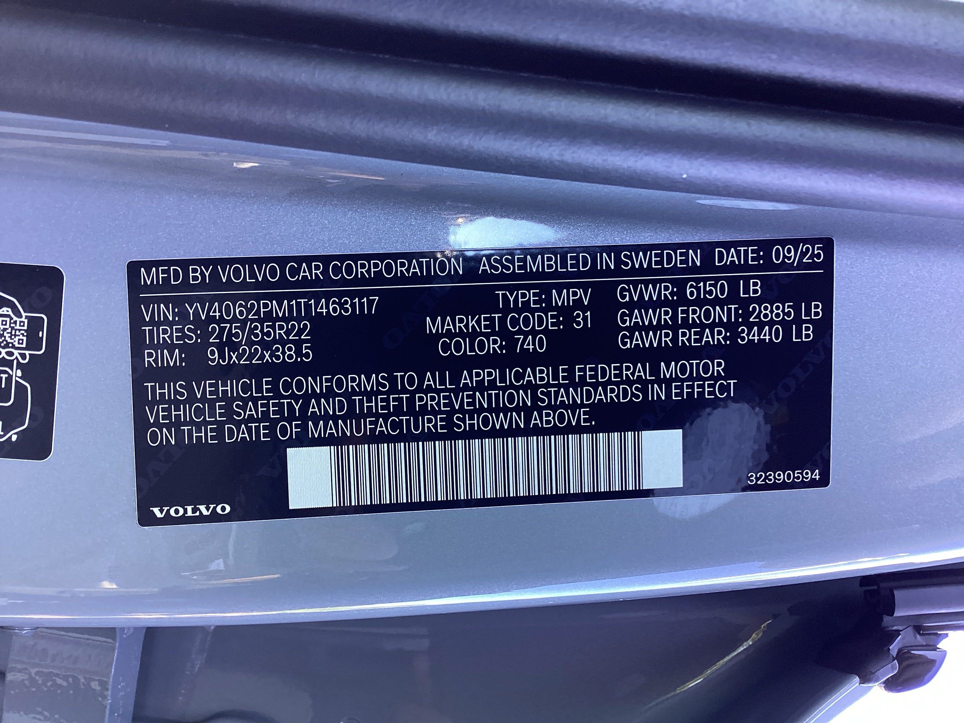 Used 2026 Volvo XC90 B6 Ultra w/ Protection Package Premier AWD/4WD image 37