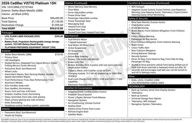 New 2026 Cadillac Vistiq Platinum w/ LPO, Floor Liner Package image 38