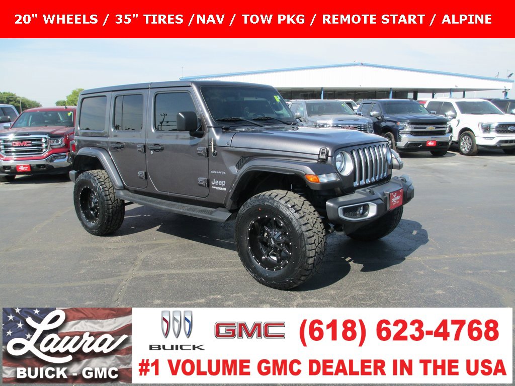 Used 2021 Jeep Wrangler Unlimited Sahara w/ Uconnect 4C Nav & Sound Group
