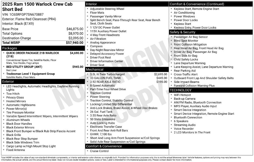 Certified 2025 RAM 1500 Warlock AWD/4WD image 8