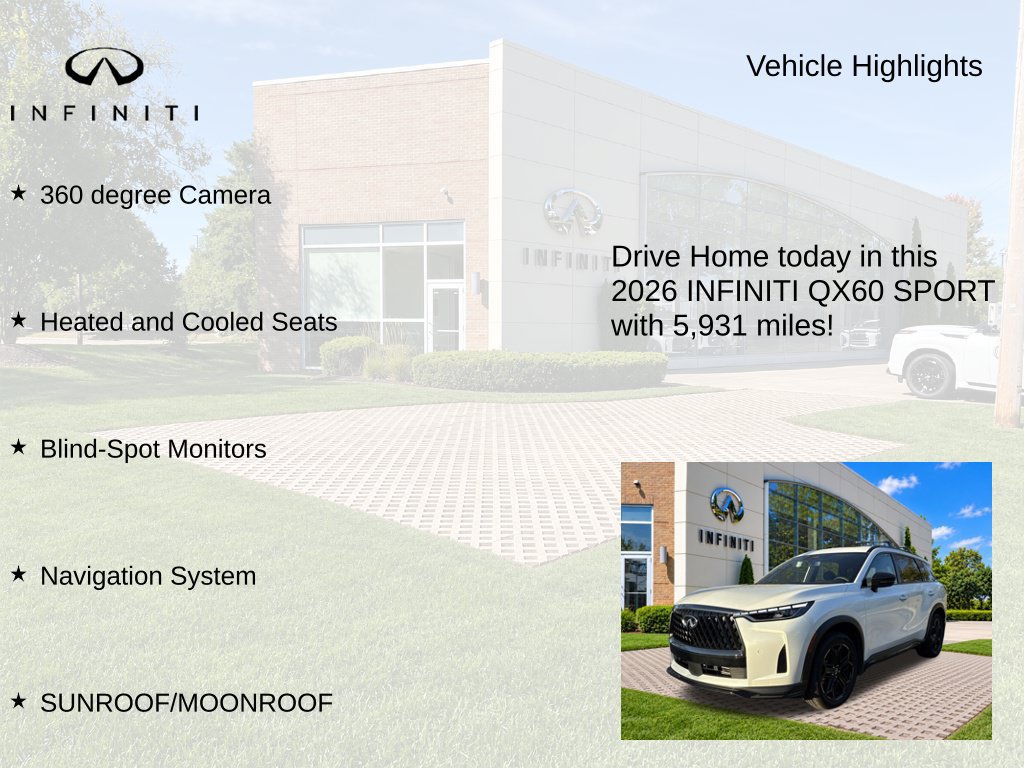 Used 2026 INFINITI QX60 Sport w/ Dark Cargo Package AWD/4WD image 9