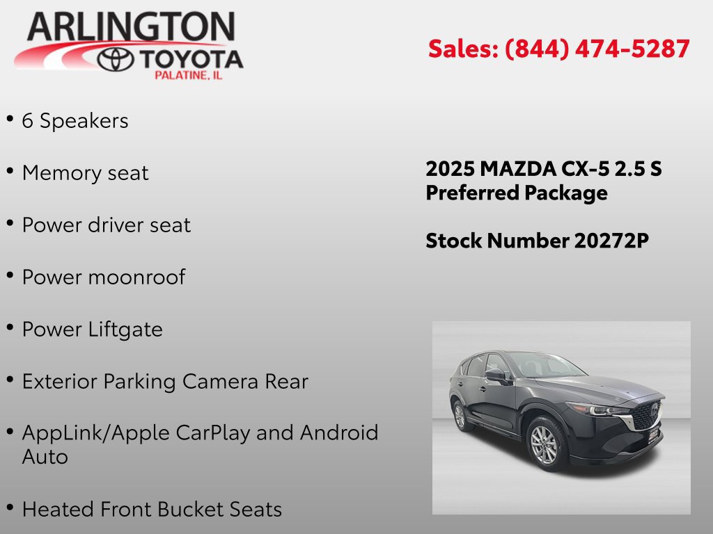 Used 2025 MAZDA CX-5 AWD 2.5 S w/ Preferred Package image 2