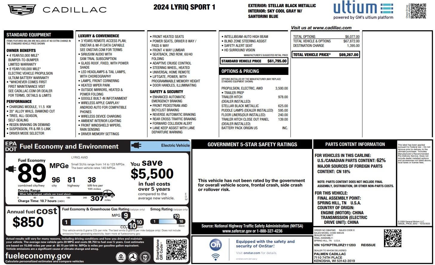 Used 2024 Cadillac Lyriq Sport AWD/4WD image 38