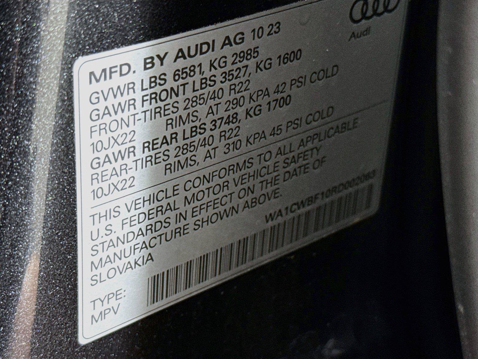 Used 2024 Audi SQ8 Prestige AWD/4WD image 20