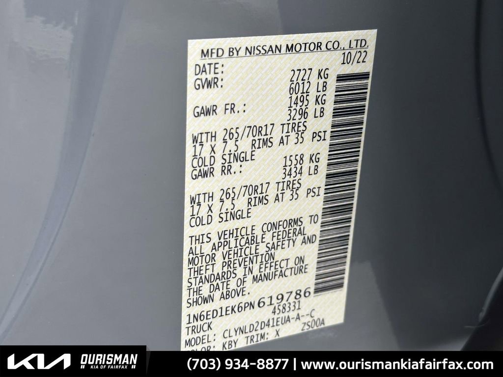 Used 2023 Nissan Frontier PRO-4X w/ Technology Package image 32