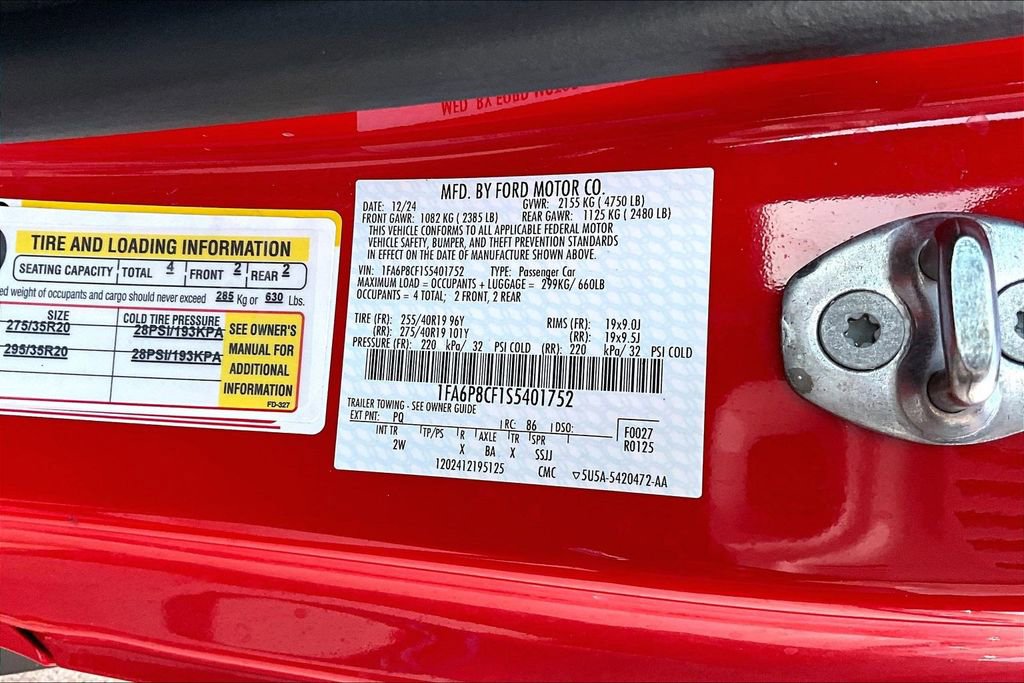 New 2025 Ford Mustang GT w/ GT Performance Package RWD image 10