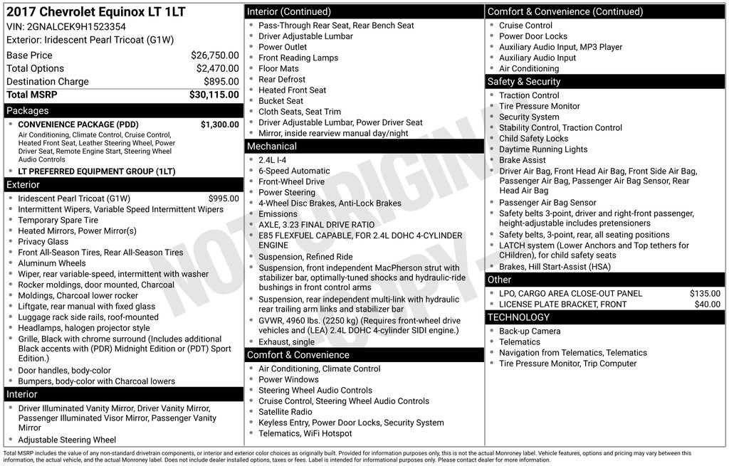 Used 2017 Chevrolet Equinox LT w/ Convenience Package image 4