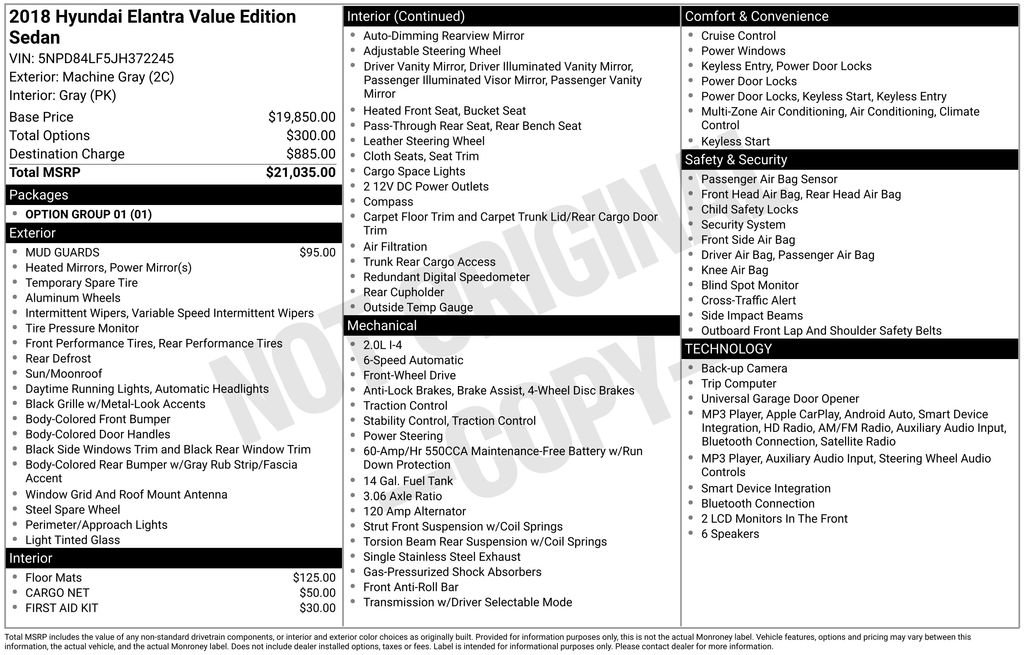 Used 2018 Hyundai Elantra Value Edition FWD image 26