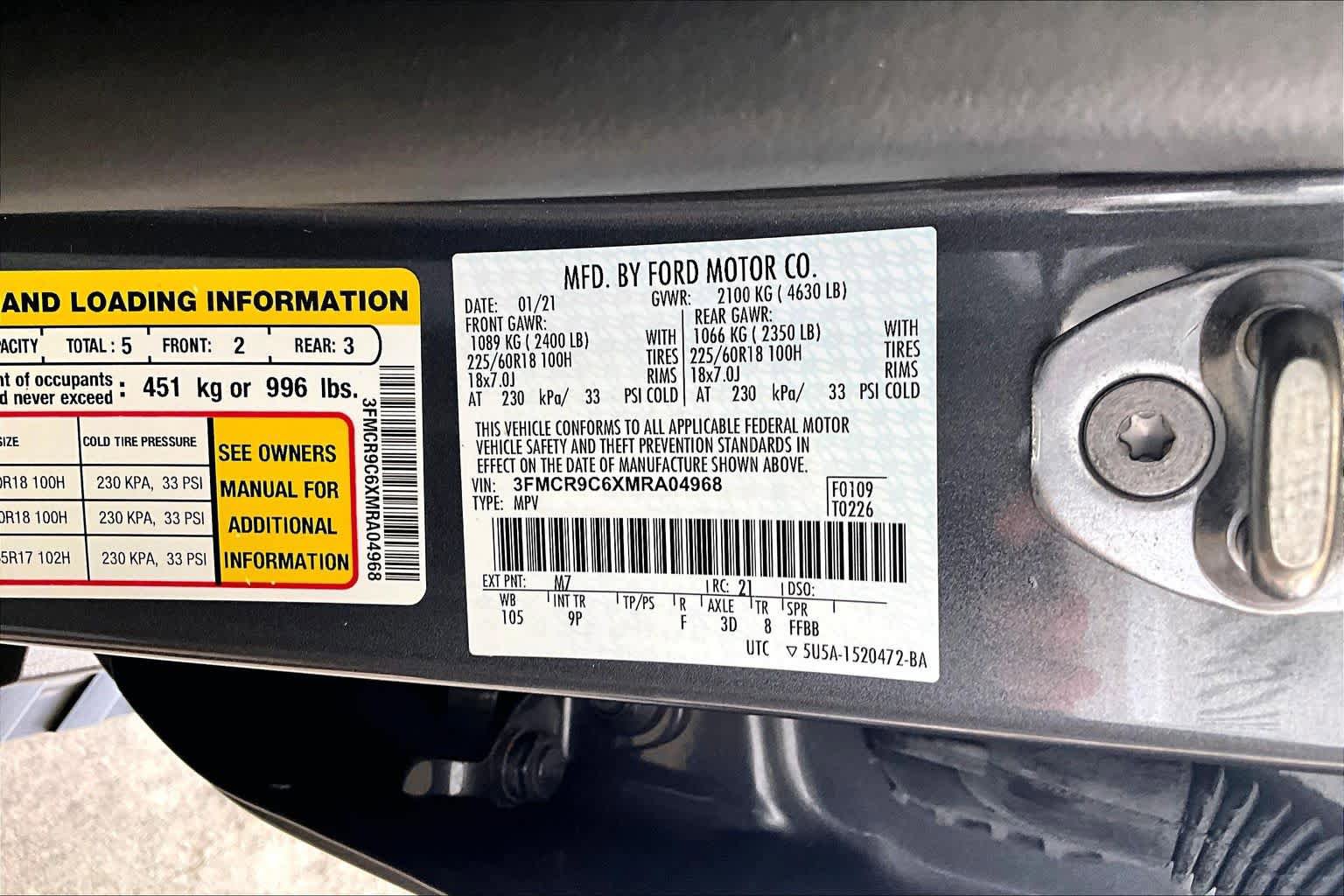 Used 2021 Ford Bronco Sport Outer Banks w/ Outer Banks Package AWD/4WD image 30