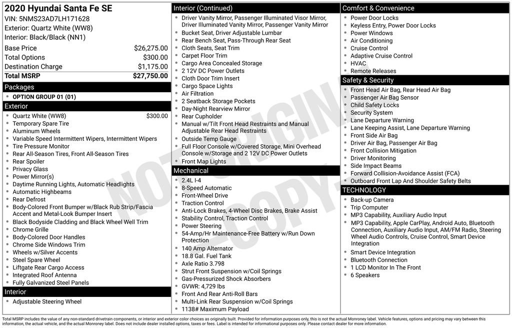 Used 2020 Hyundai Santa Fe SE FWD image 5