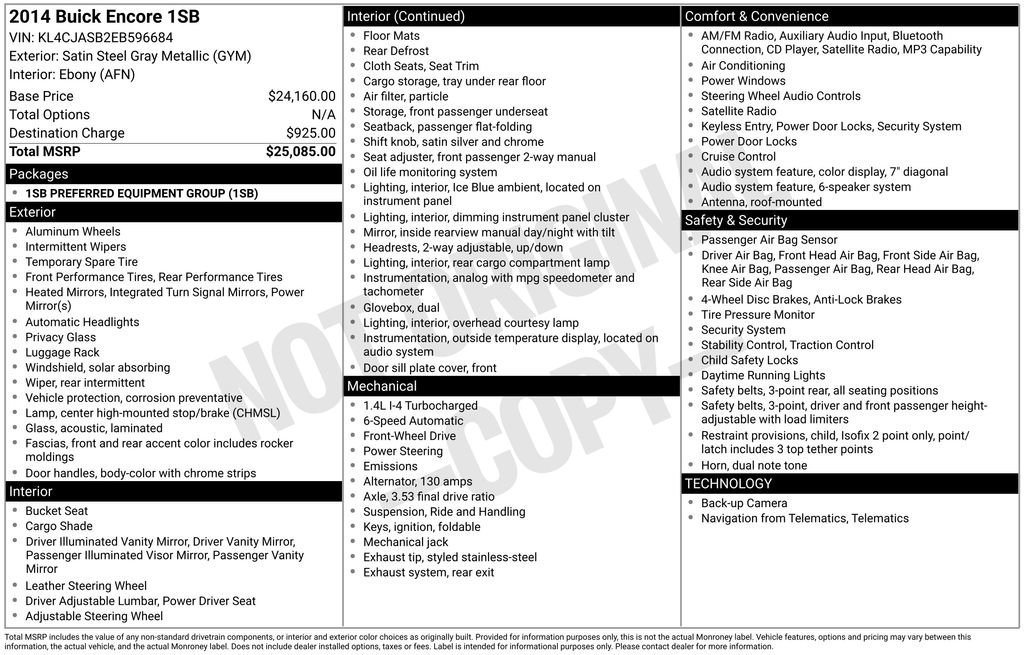 Used 2014 Buick Encore FWD image 11