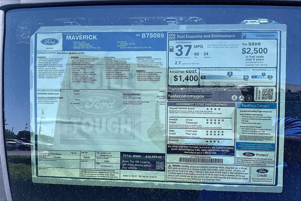 New 2025 Ford Maverick XL w/ Equipment Group 101A AWD/4WD image 14