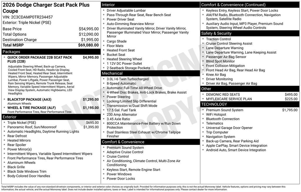 New 2026 Dodge Charger Scat Pack AWD/4WD image 7
