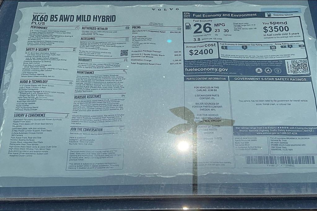 New 2026 Volvo XC60 B5 Plus w/ Protection Package Premier image 26