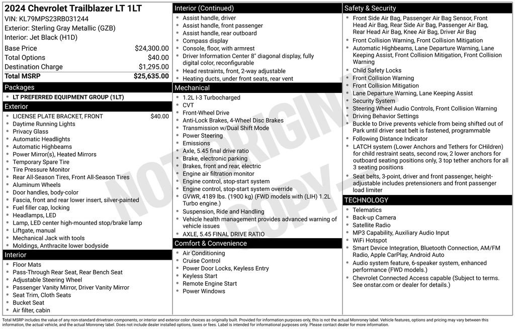 Used 2024 Chevrolet TrailBlazer LT FWD image 6