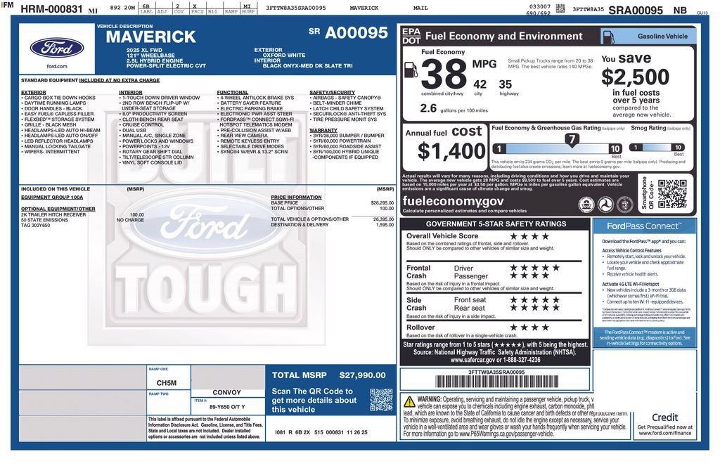 Used 2025 Ford Maverick XL FWD image 45