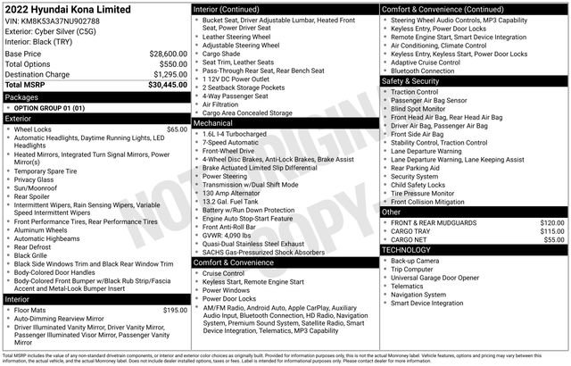 Used 2022 Hyundai Kona Limited image 23