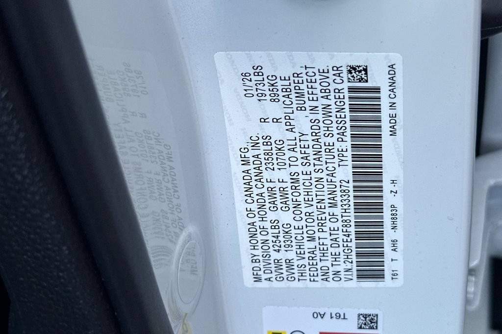 Certified 2026 Honda Civic Sport image 27