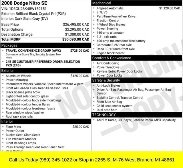 Used 2008 Dodge Nitro SE w/ Travel Convenience Group image 11