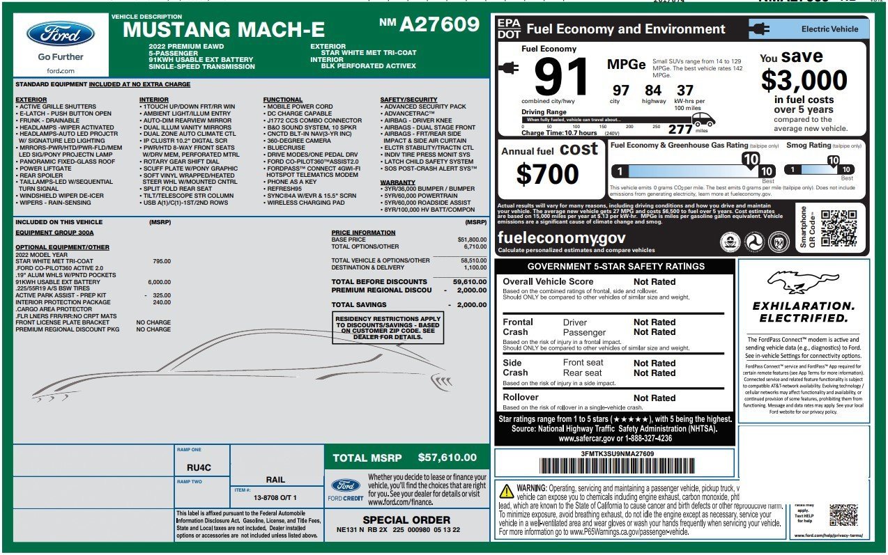 Used 2022 Ford Mustang Mach-E Premium image 2