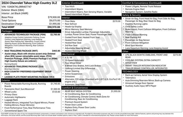 Certified 2024 Chevrolet Tahoe High Country w/ Advanced Technology Package AWD/4WD image 32