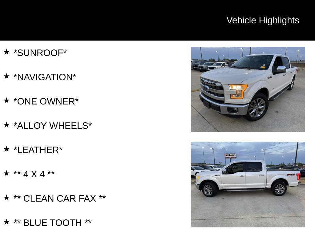 Used 2015 Ford F150 Lariat w/ Equipment Group 502A Luxury AWD/4WD image 4